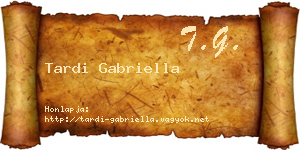 Tardi Gabriella névjegykártya